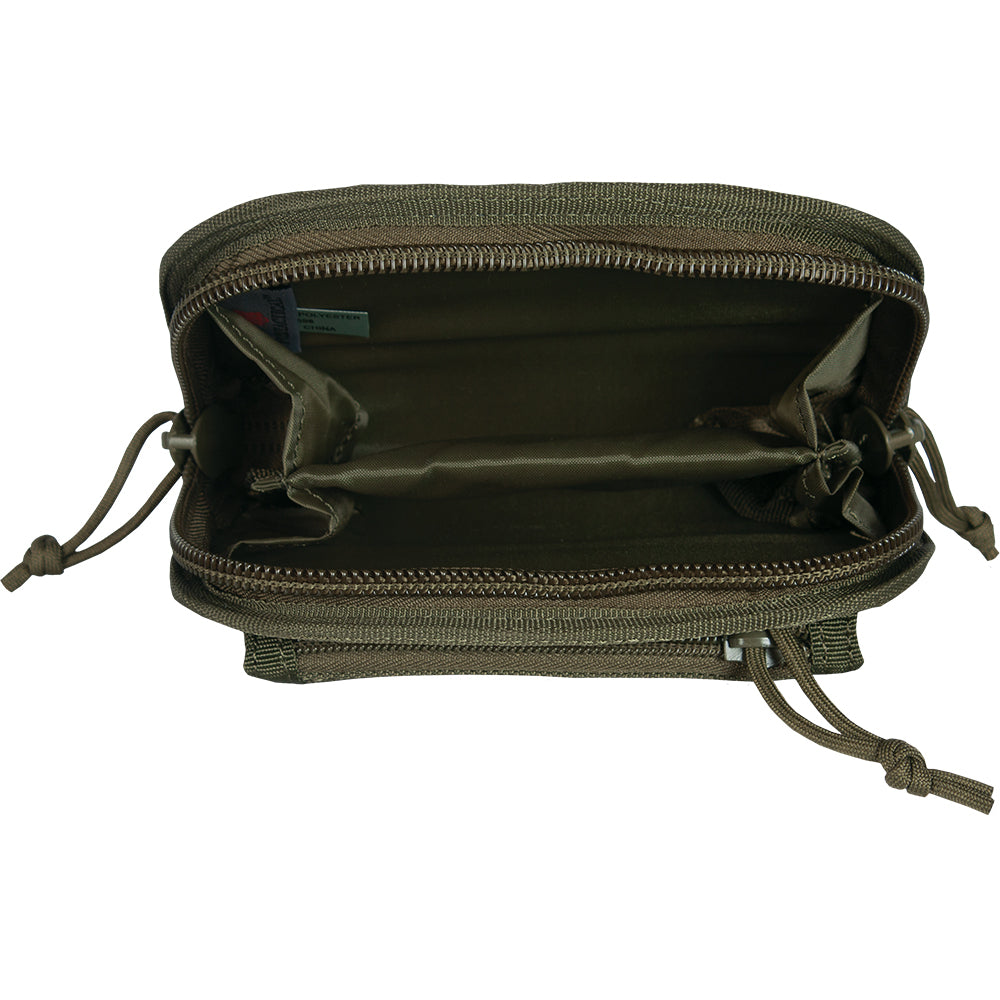 Tactical Belt Utility Pouch open showing interior compartment. 