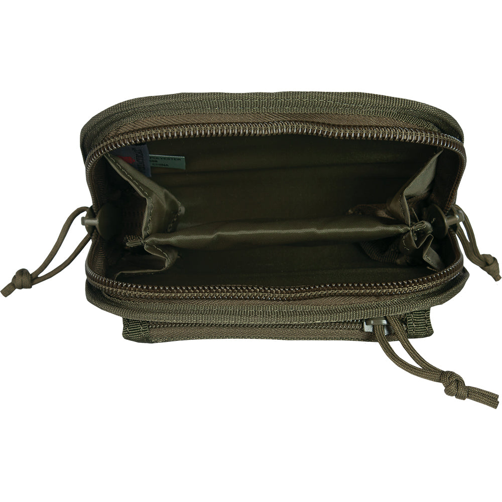 Tactical Belt Utility Pouch open showing interior compartment.