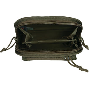 Tactical Belt Utility Pouch open showing interior compartment. 