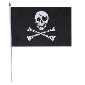 12" x 18" Flag On A Stick - Jolly Rodger. 84-67.