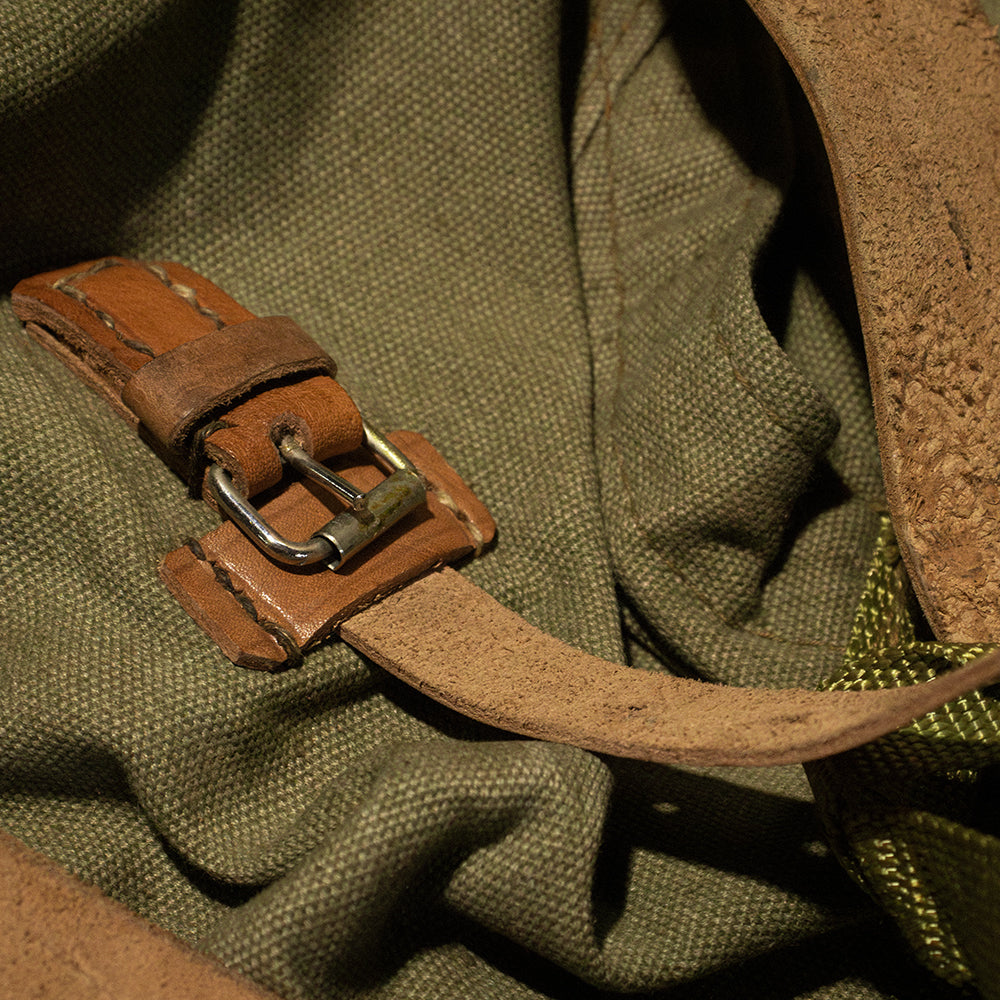 Extreme closeup of Romanian Army Rucksack.