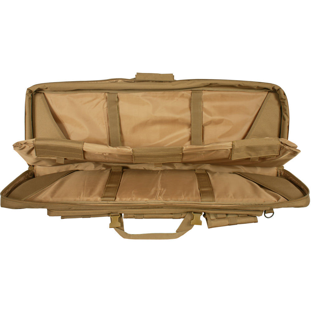 Interior Dual Combat Case showcasing divider panel.