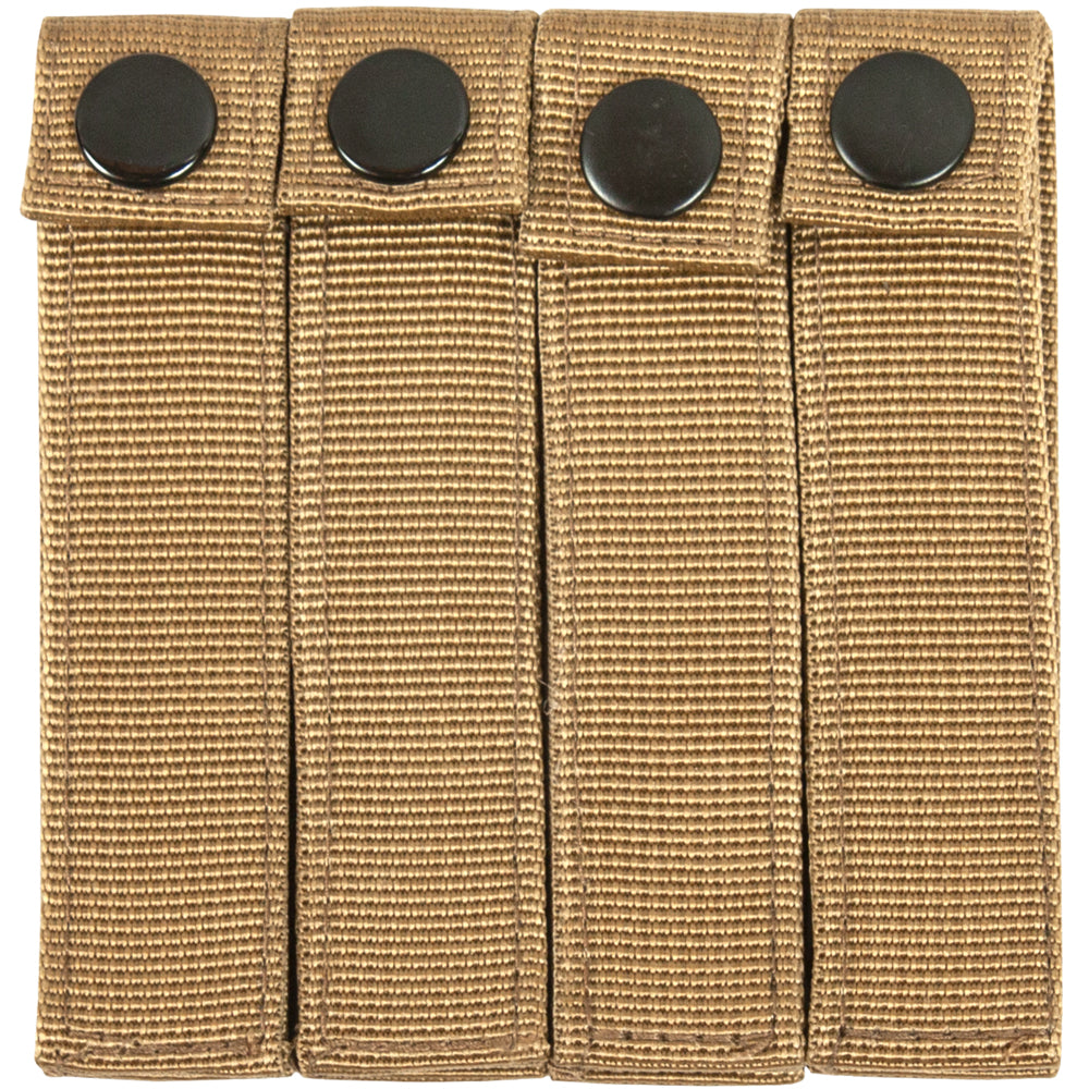 Four Modular Web Straps next to eachother.