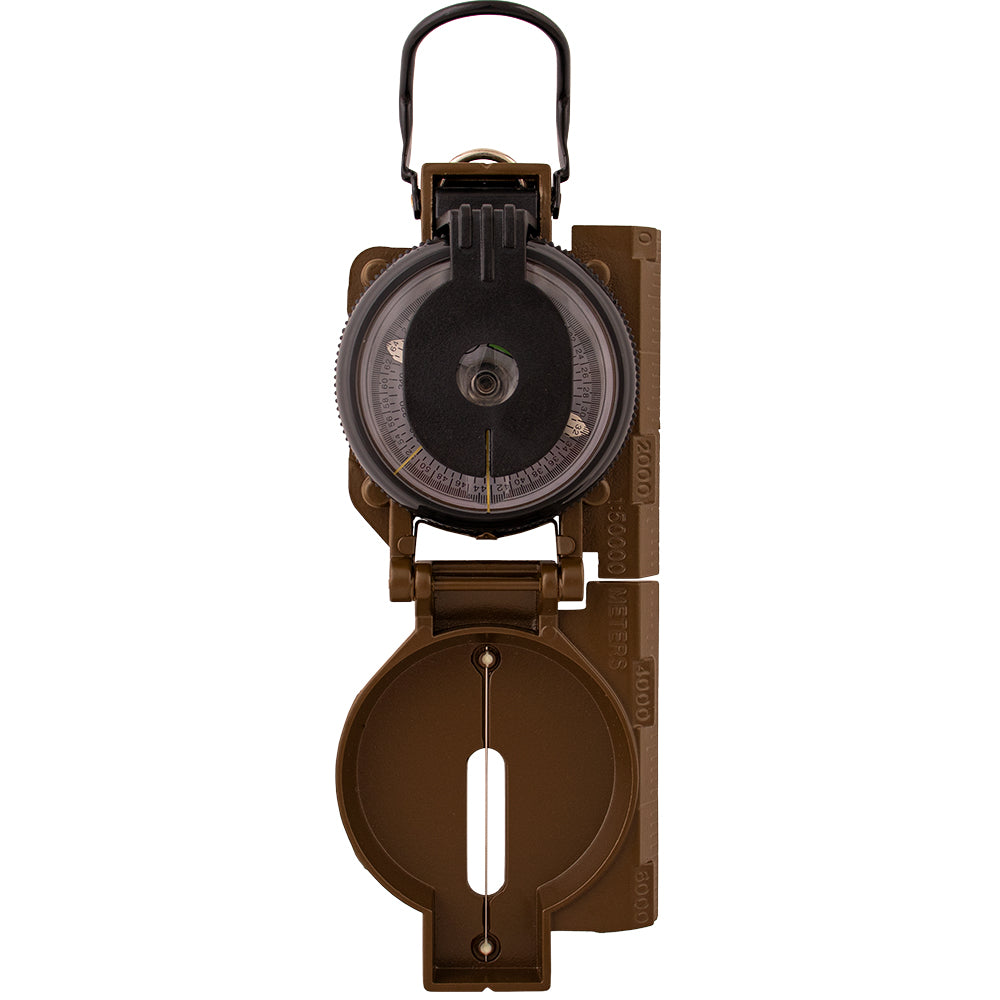 Military Marching Compass fully opened.