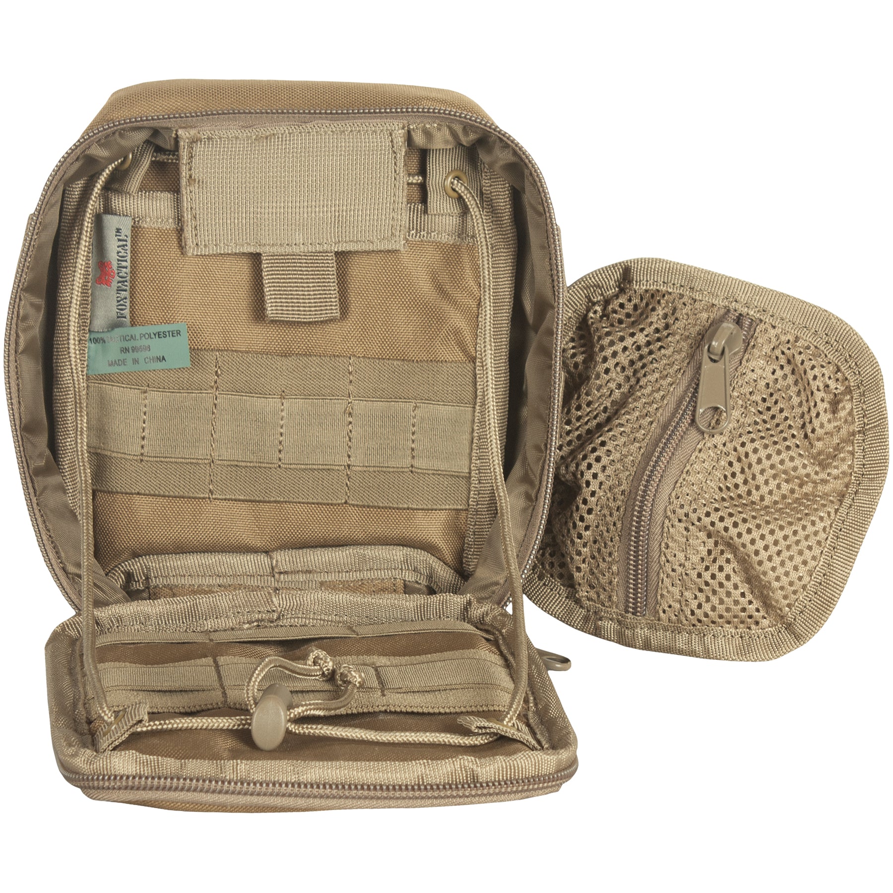 Open Multi-Field Tool and Accessory Pouch with interior mesh pouch removed.