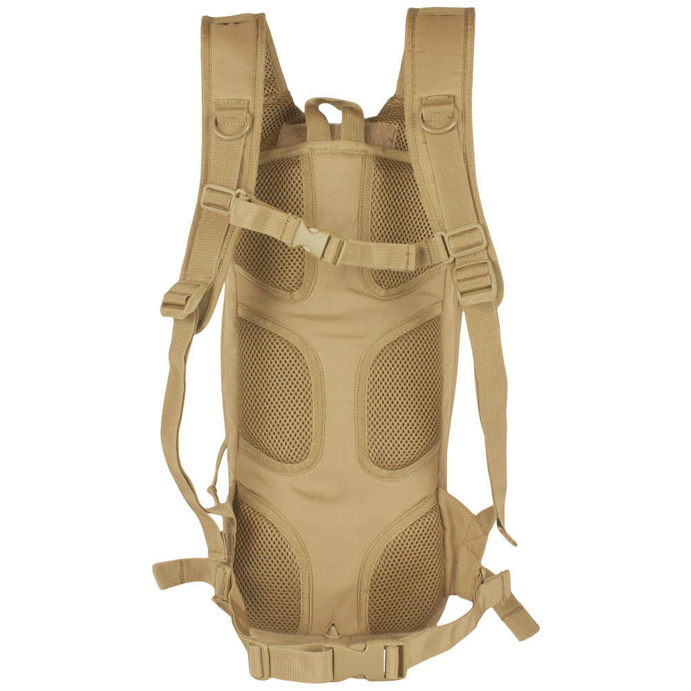 Back of Compact Modular Hydration Pack. 