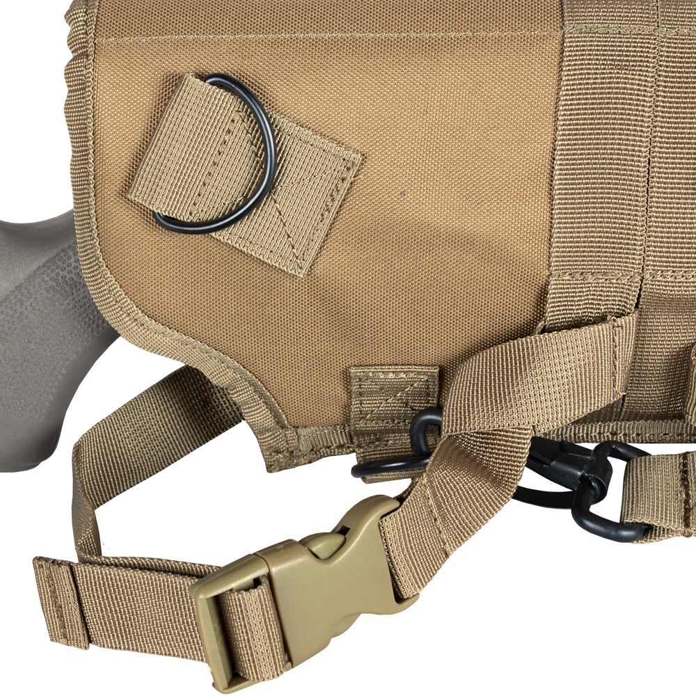 Close up of QR closure on Tactical Shotgun Scabbard.