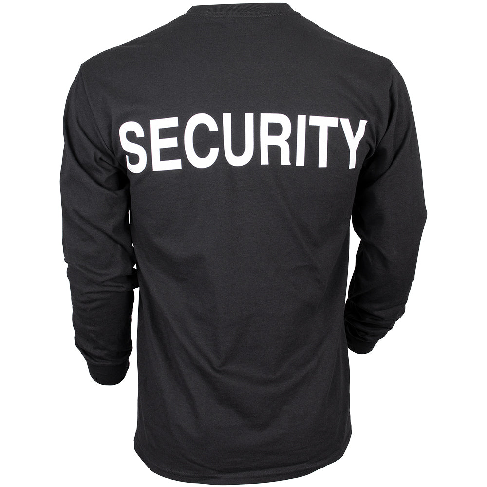 Back of Security Long Sleeve T-Shirt.