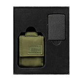 Zippo® Tactical Pouch and Black Crackle Windproof Lighter Set