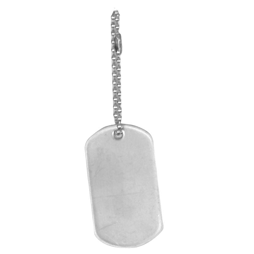 Blank Dog Tags - Rolled Edge Stainless Steel - Various Colors