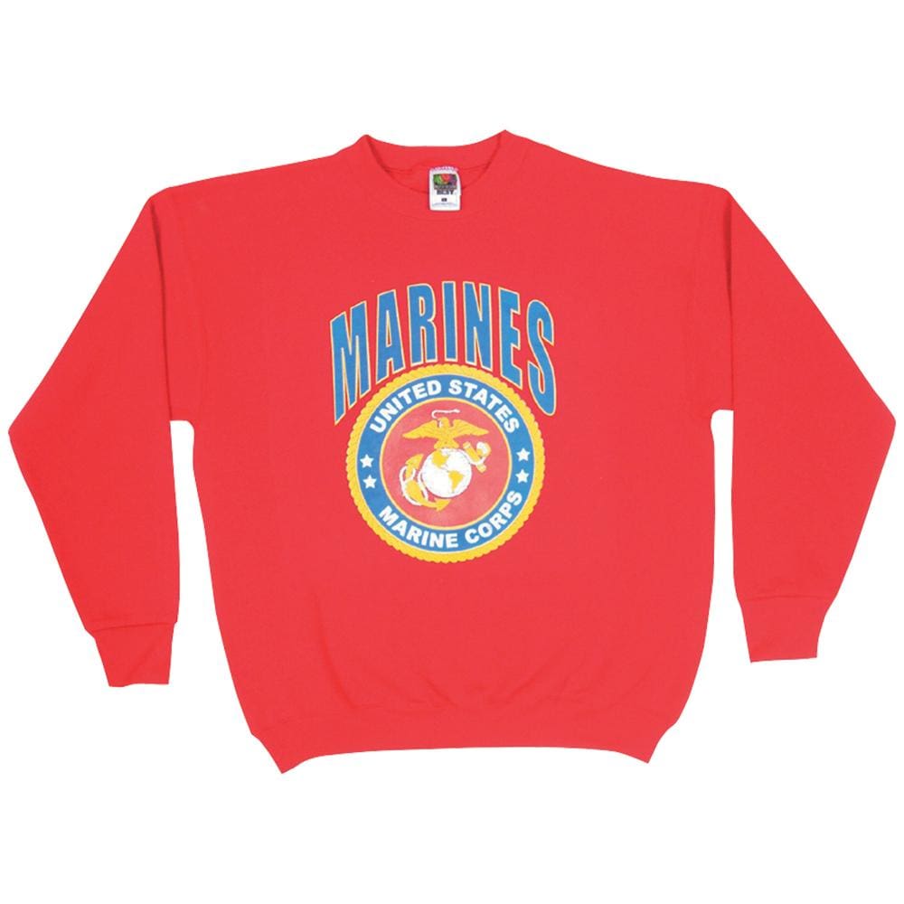 Marines Crest Crewneck Sweatshirt. 64-665 S