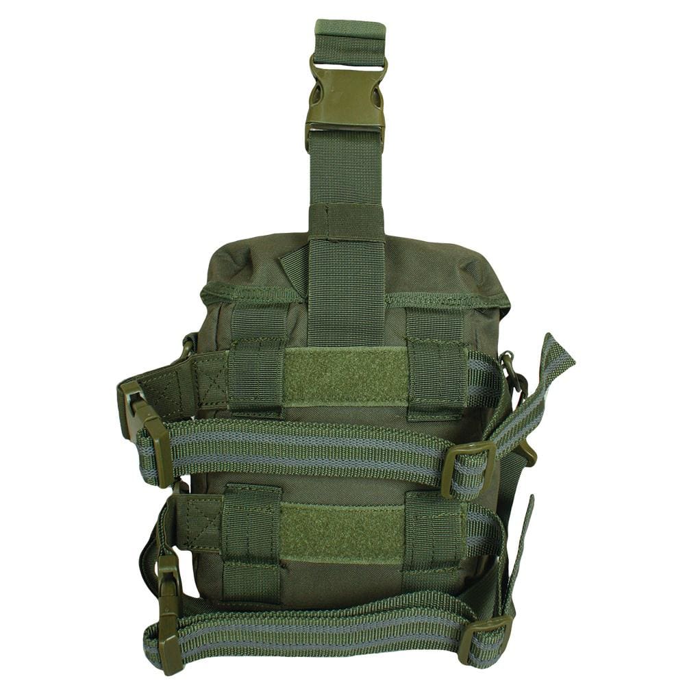 Back of Tactical Drop Leg Dump Pouch. 