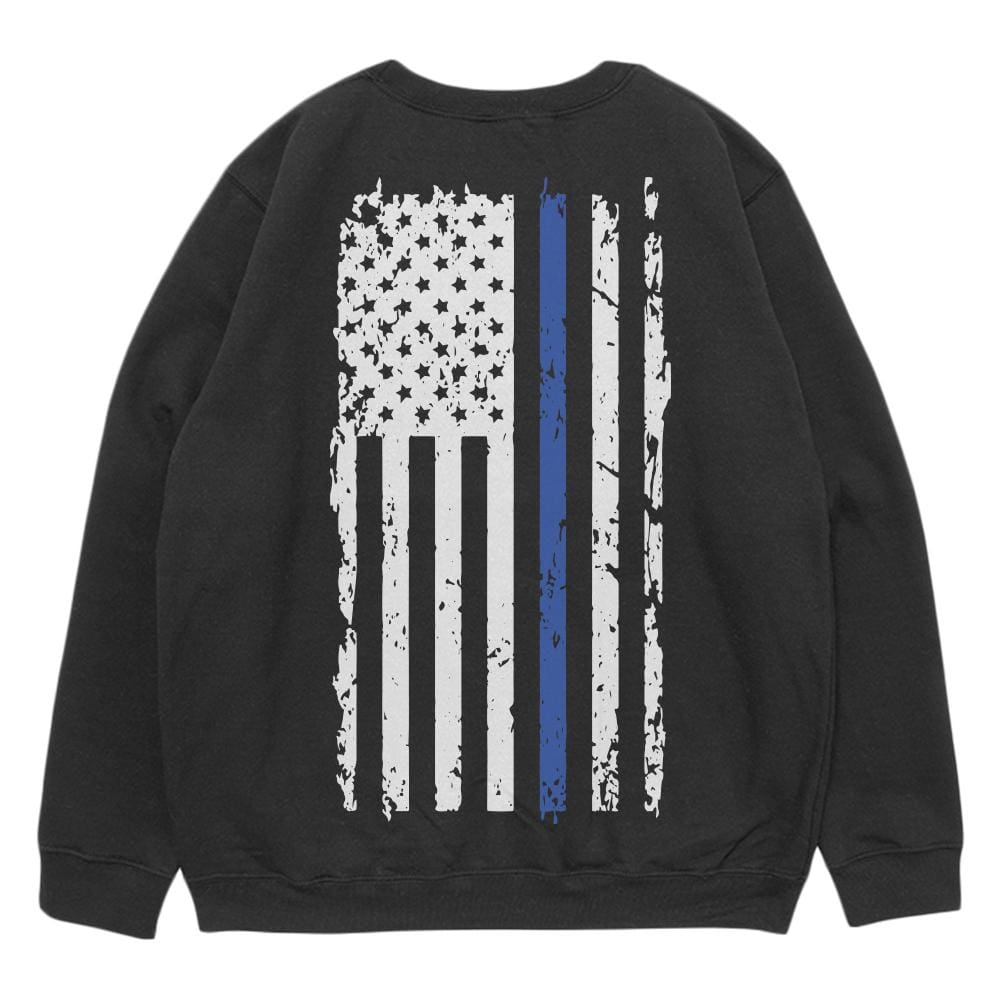 Vintage Flag Blue Line Crewneck Sweatshirts.