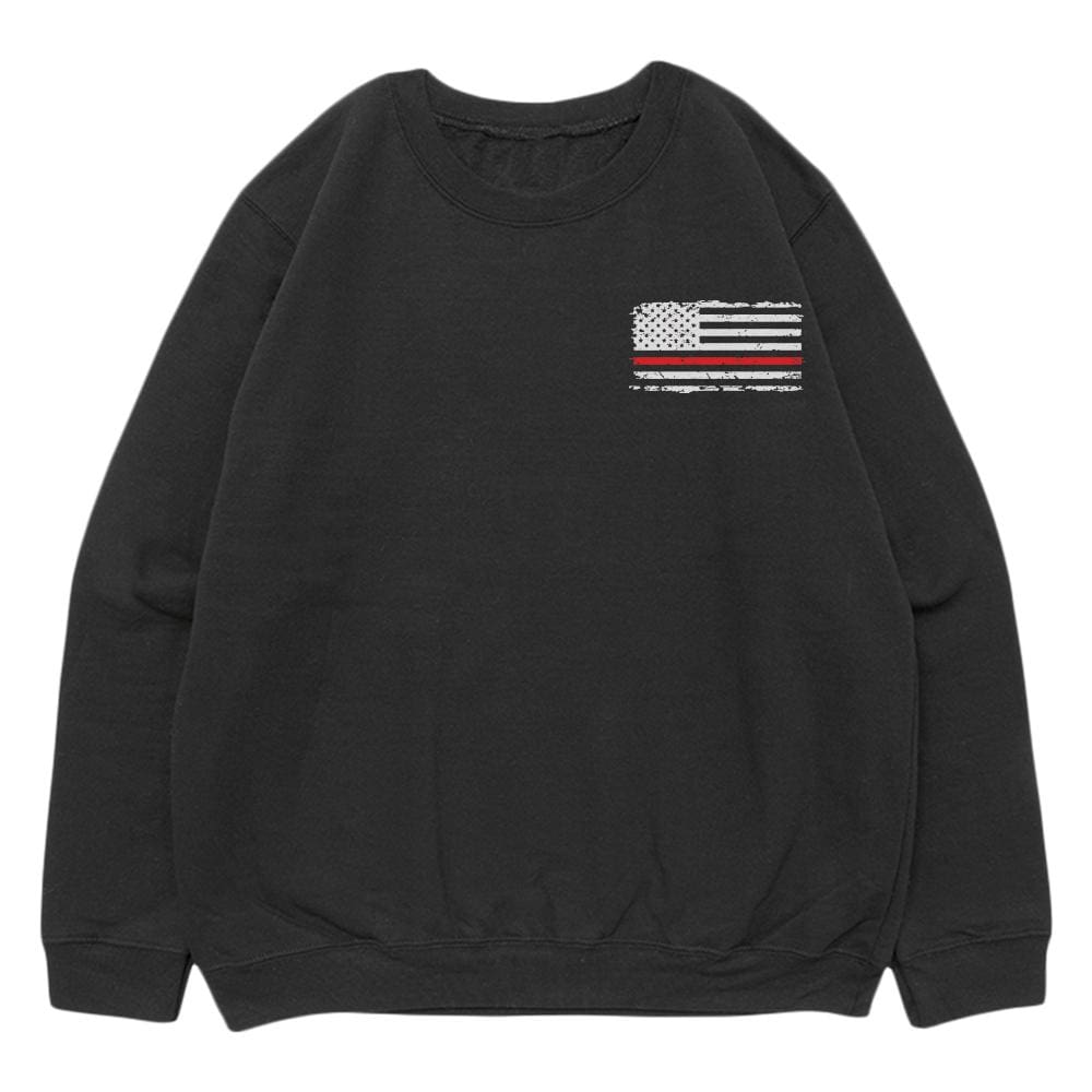 Vintage Flag Red Line Crewneck Sweatshirt. 64-6831 S