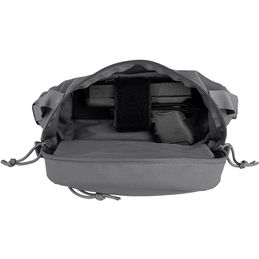 3-in-1 CCW Fanny Pack open showing concealed carry pocket.