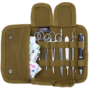 Surgical Kit Pouch open with contents inside.