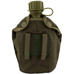 Back of Austrian Canteen with Cup and Cover showing plastic belt loops.