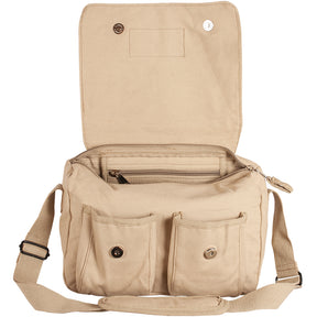 Retro Departure Shoulder Bag with top flap open.