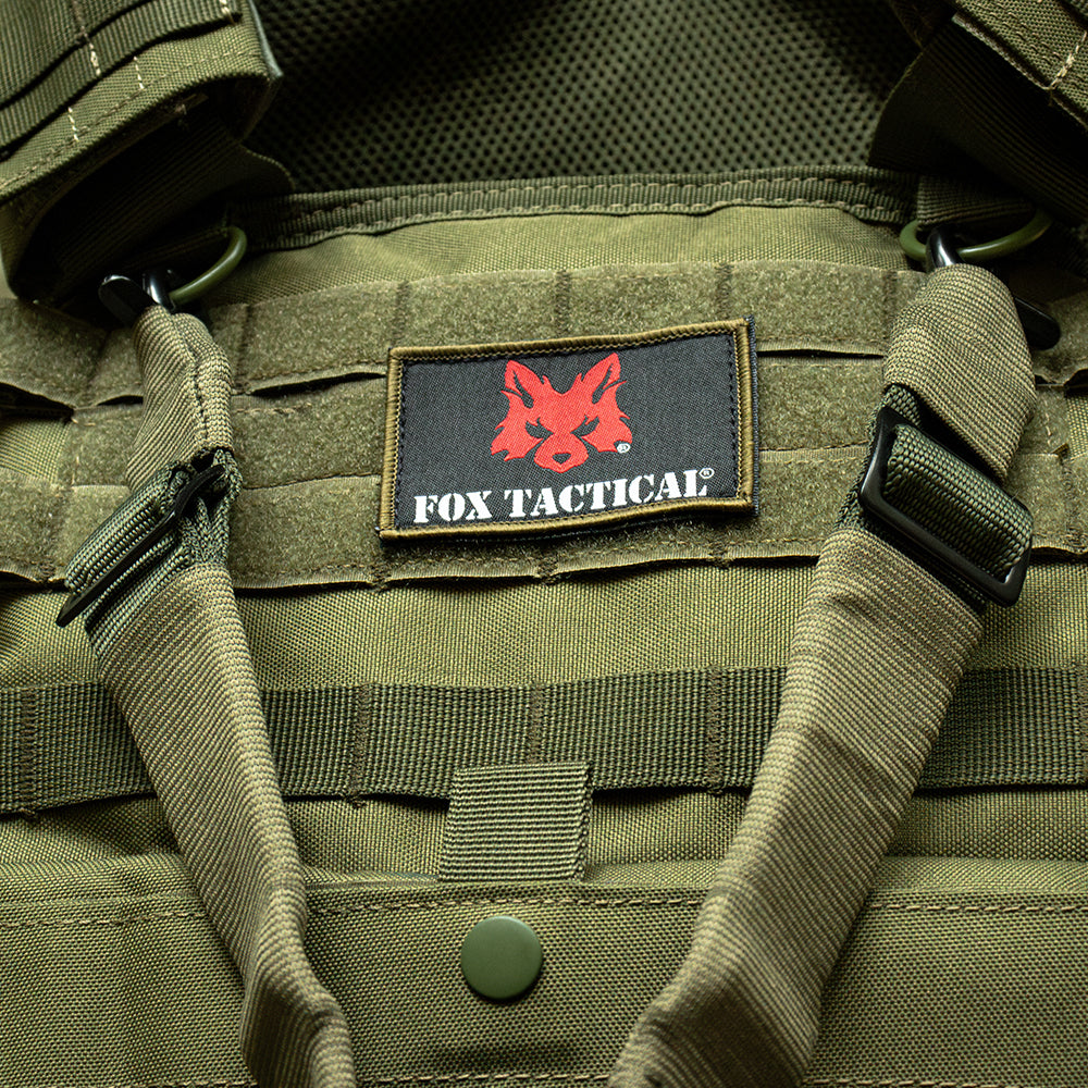 Close up of a Tactical Assault Vest sling attached to a tactical vest.