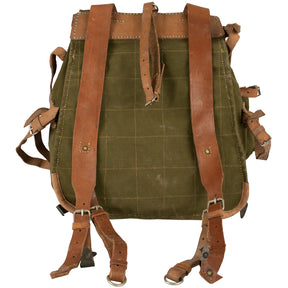 Back of Romanian Army Canvas Rucksack.