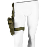Front of right SAS Tactical Leg Holster on mannequin. 58-00