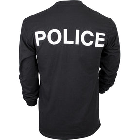 Back of Police Long Sleeve T-Shirt. 