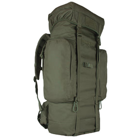 Mil-Tec 75L Military Army 'Ranger' Hiking Rucksack Backpack in Black, Olive  and Flecktarn Camouflage (Internal Frame)