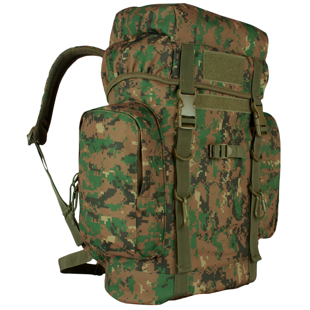 Mil-Tec 75L Military Army 'Ranger' Hiking Rucksack Backpack in Black, Olive  and Flecktarn Camouflage (Internal Frame)