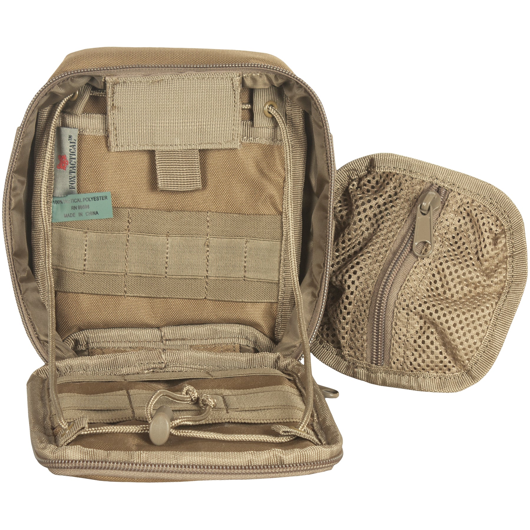 Open Multi-Field Tool and Accessory Pouch with interior mesh pouch removed. 