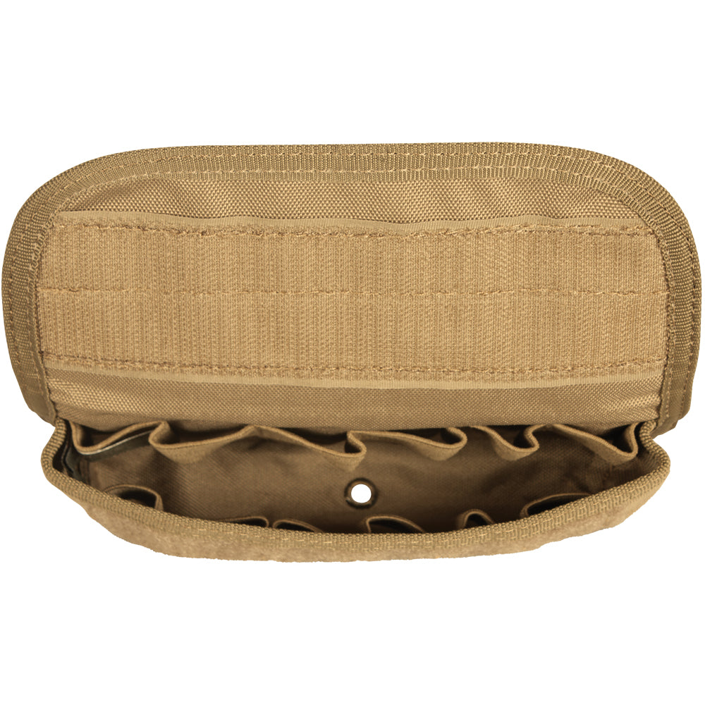 Top down open view of Tactical Shotgun Ammo Pouch. 