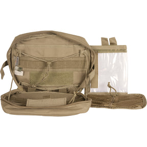 Open Enhanced Multi-Field Tool & Accessory Pouch with interior pockets removed and sat next to the pouch.