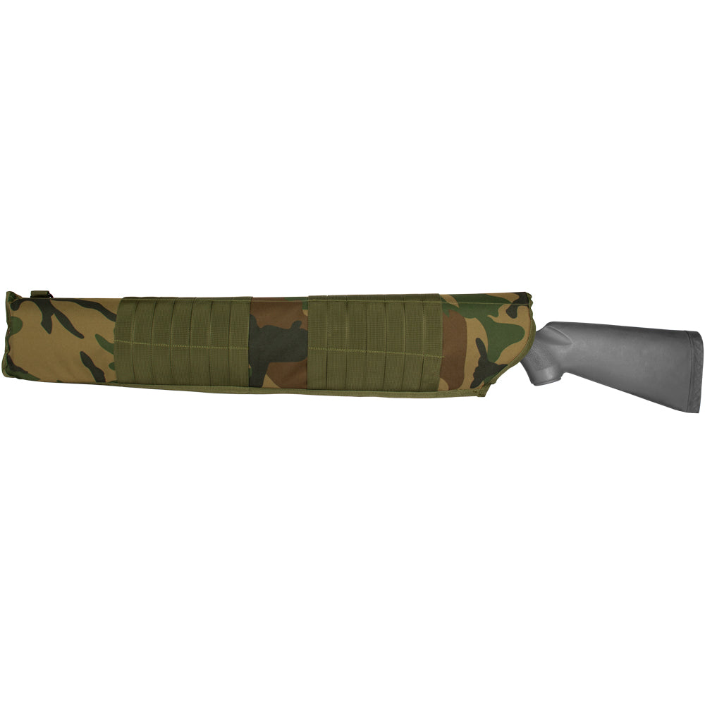 Tactical Rifle Shotgun Scabbard - Soft Case Shoulder Bag - Molle Compatible - Fits 1 Gun - Black Nylon