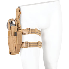 Front of Commando Tactical Holster on a mannequin.