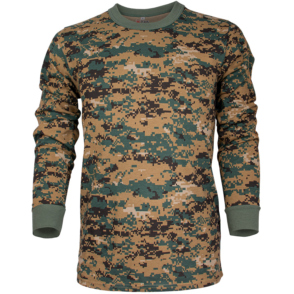 Source Hot selling Design Camo Printed Camouflage Style Full Sleeve O Neck T  shirts Wholesale Outdoor Tactical Shirts on m.