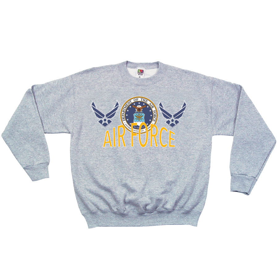 CLOSEOUT - Air Force Seal Crewneck Sweatshirt. 64-6715 S