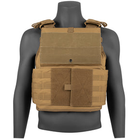 Big & Tall Vital Plate Carrier Vest with front flap open showing the adjustable side panels underneath.