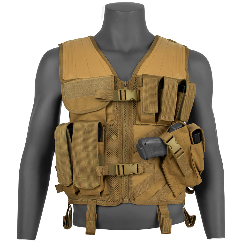 Big & Tall Assault Cross Draw Vest - Fox Outdoor