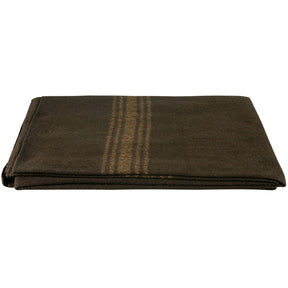 Camel Striped Brown Wool Blanket. 818-10