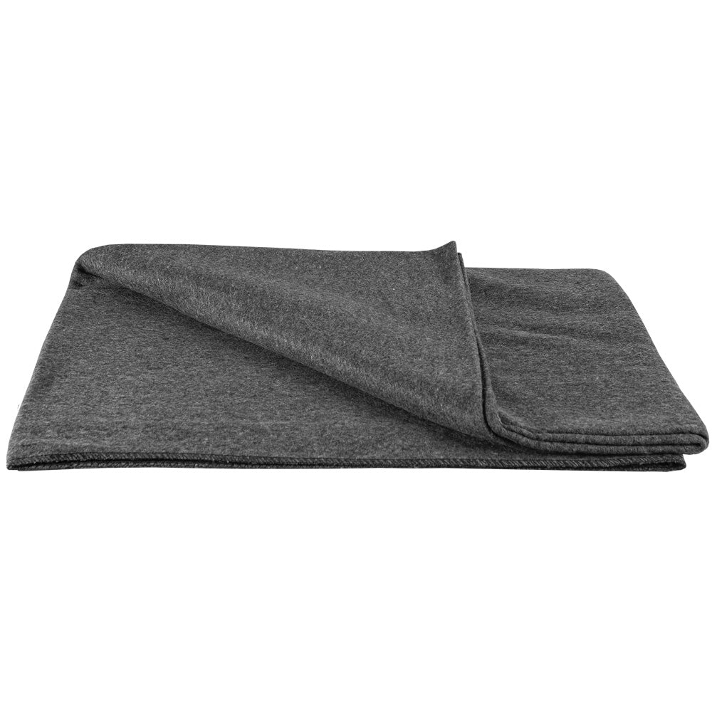 Gray GI Style Wool Blanket with a folded corner.