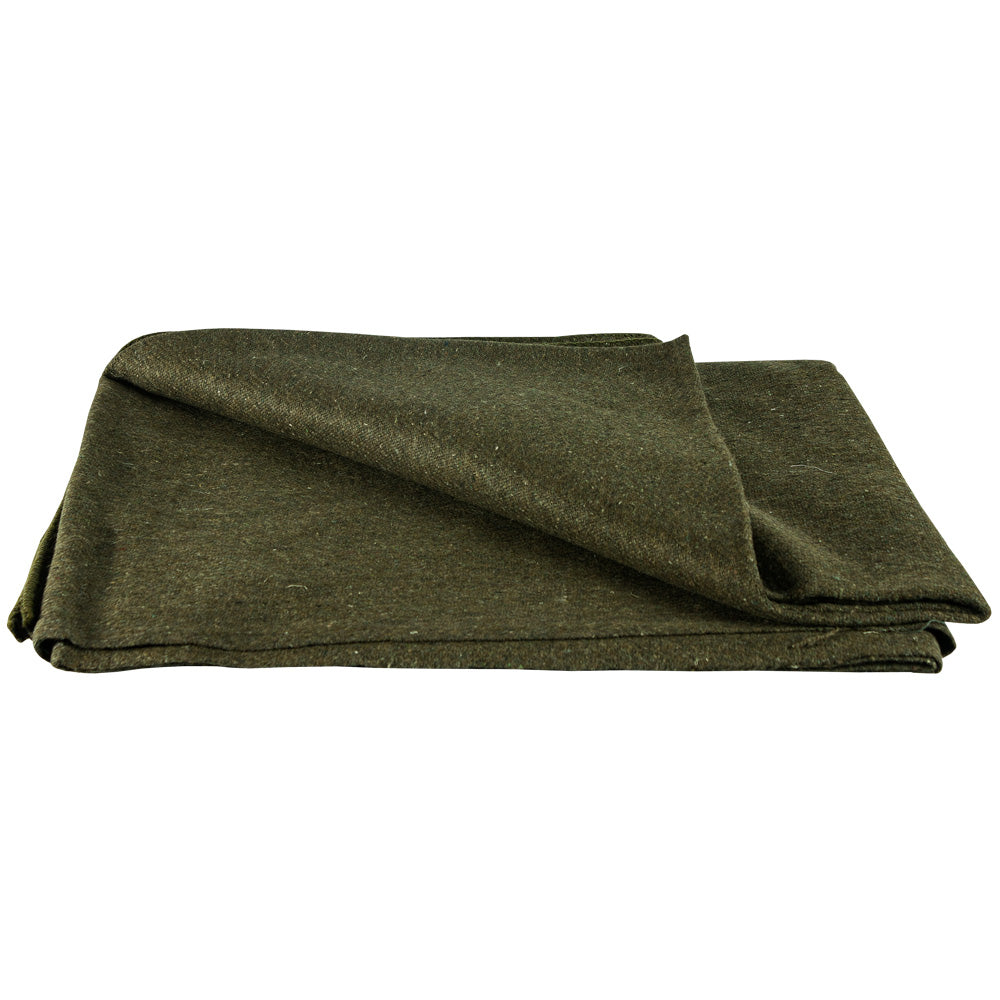 French Army Style Wool Blanket with a folded corner.