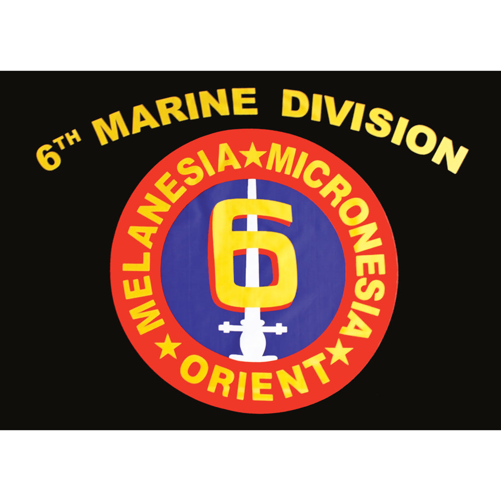 CLOSEOUT - 3' x 5' Marine Division Flag. 84-1456
