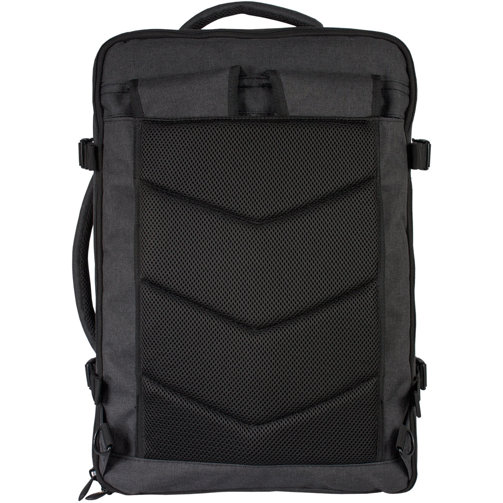 Back of Voyager Hybrid Travel Pack with backpack straps concealed. 54-541