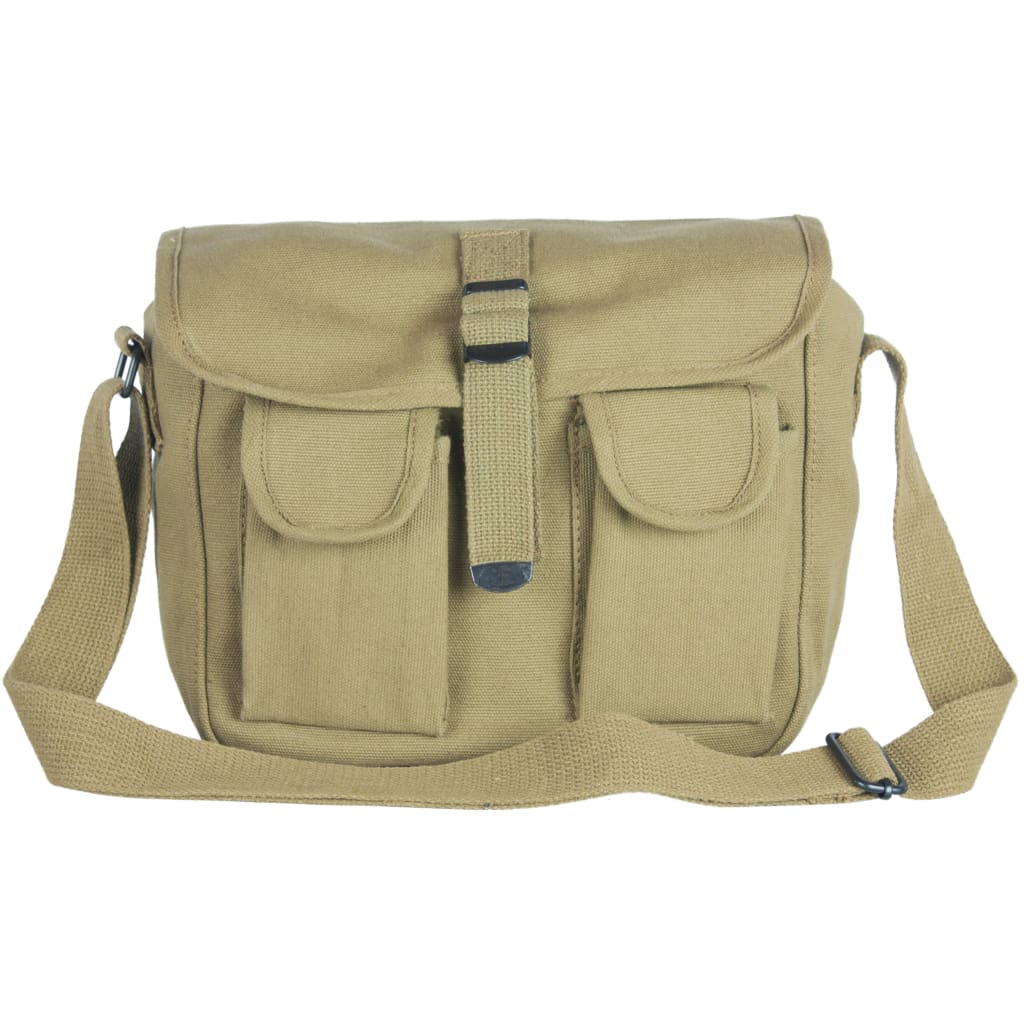 Brown Camo Cargo Pocket Eyelet Strap Shoulder Bag