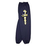 Navy White and Gold Anchor Sweatpants. 64-776 S