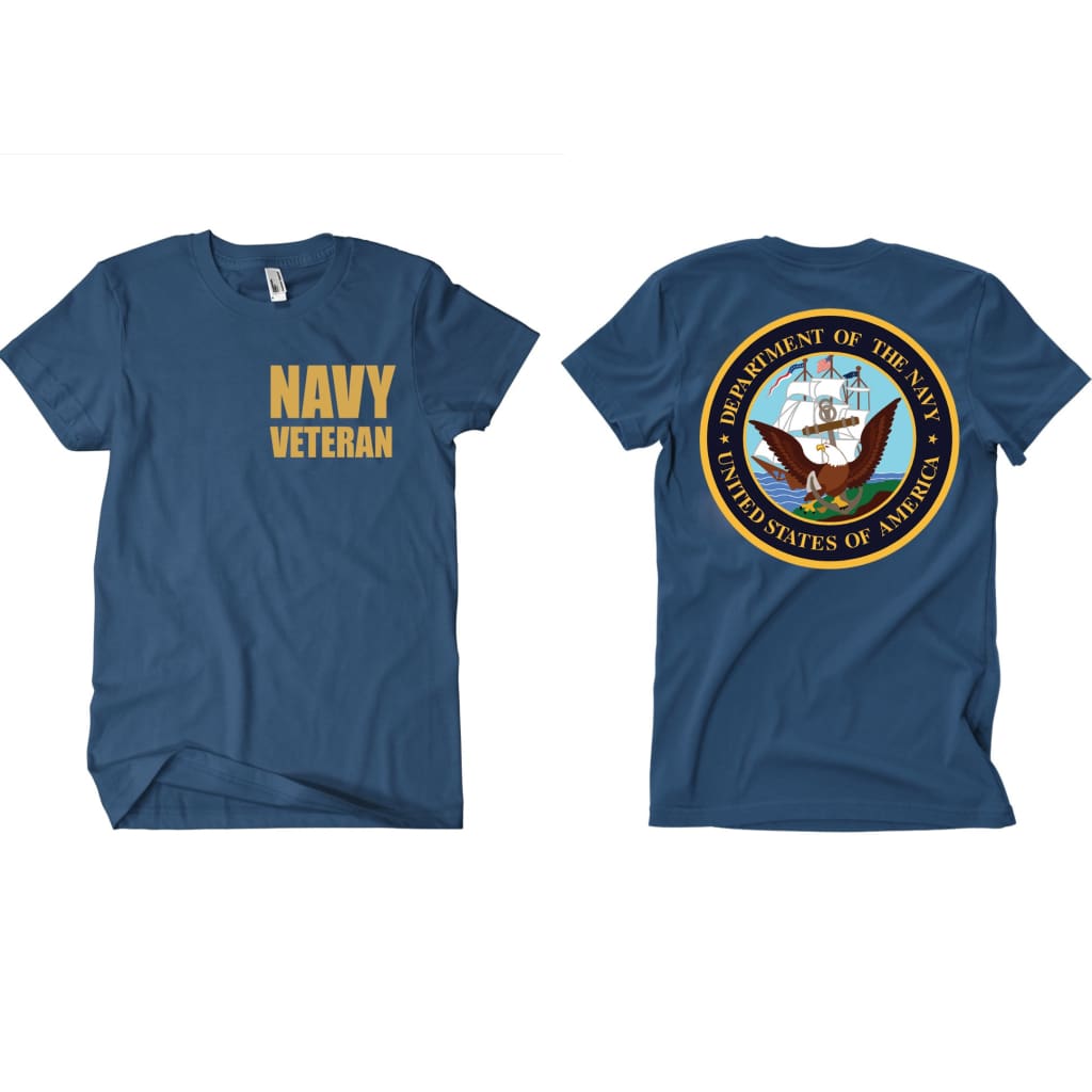 Navy Veteran Two-Sided T-Shirt. 63-4851 S