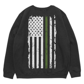 Vintage Flag Green Line Crewneck Sweatshirt. 