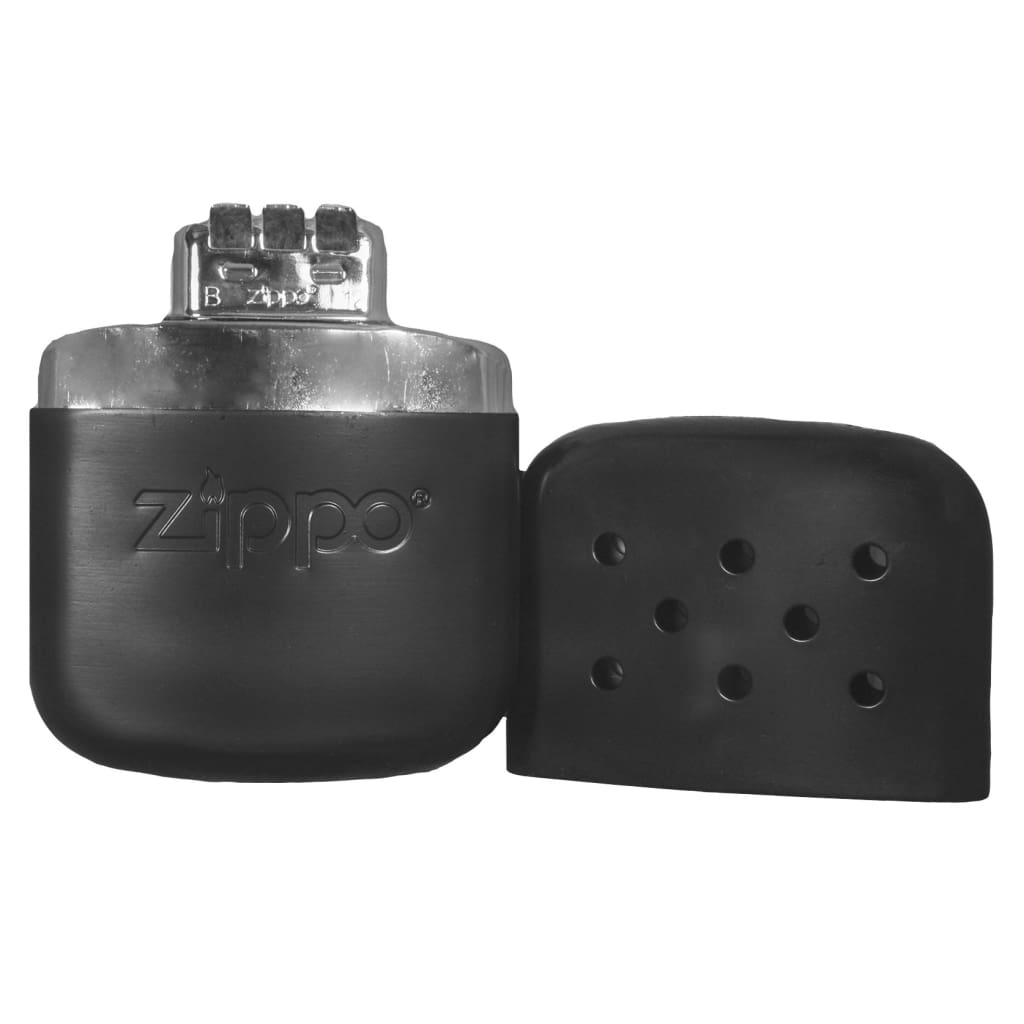Zippo® Deluxe Hand Warmer opened with top removed.